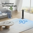 thumbnail image 4 of DREO Tower Fans for Home, 32" Standing Floor Fan, 26 ft/S Bladeless Fan with Remote, 90° Oscillating, 3 Modes, 3 Speeds, LED Display, 8H Timer, 22dB Ultra Quiet Room Fan, 4 of 9