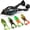 5-2, variant on Topwater Frog Lure Bass Trout Fishing Lures Kit Set Realistic Prop Frog Soft Swimbait Floating Bait with Weedless Hooks for Freshwater and Saltwater Fishing
