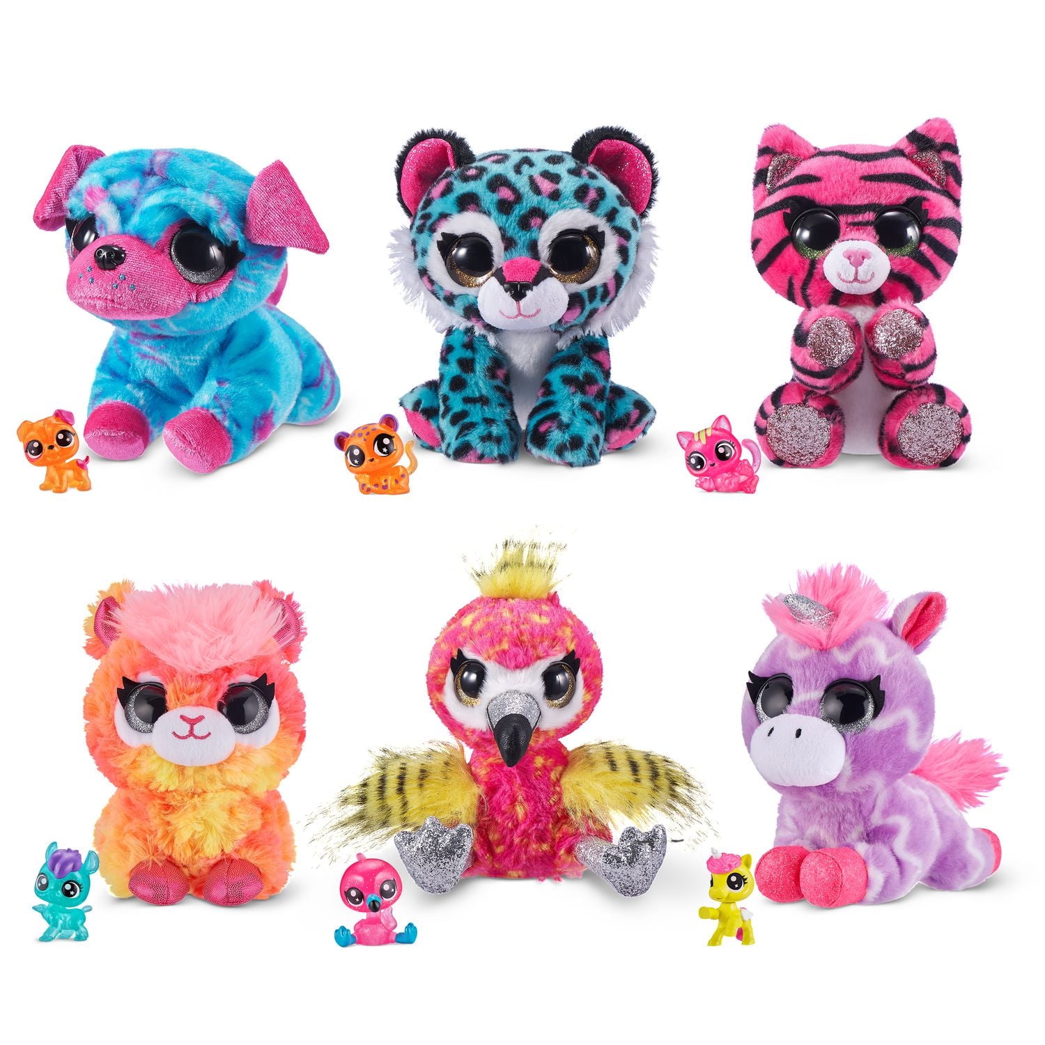 Coco Surprise Neon Plush Toy with Baby Collectible Pencil Topper Surprise in Cone