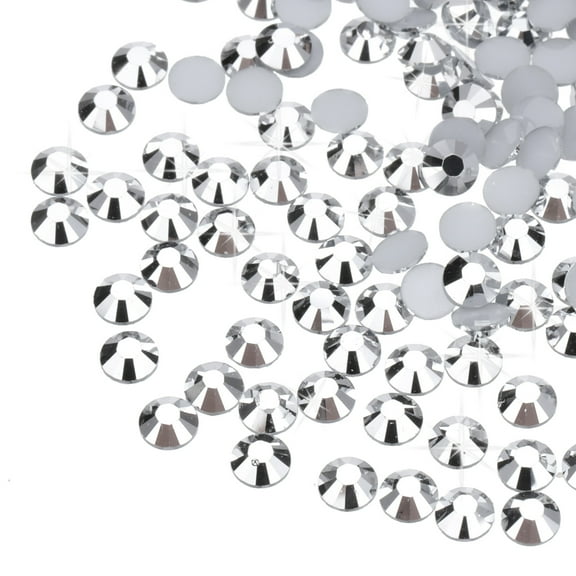 Uxcell 16000 Pcs Silver Resin Flatback Rhinestone SS16 4mm Resin Non Hotfix Rhinestones for Crafts DIY Design