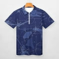 thumbnail image 3 of Aerodynamics Men Zipper T-shirt Summer Casual Short Sleeve T-shirt Top, 3 of 7