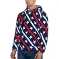 thumbnail image 3 of Fotbe Men's Hoodie with Patriotic Star Pattern - Kangaroo Pocket Pullover Hooded Sweatshirt, Perfect for Daily Wear, Travel, and Home-XX-Large, 3 of 7