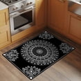 thumbnail image 3 of Black Boho Bathroom Mats 2x3 FT,Non Slip Small Kitchen Mat,Retro Farmhouse Neutral Abstract Geometric Washable Soft Backed Front Door Throw Rugs Non-Shedding Indoor Outdoor Doormat for Entryway Sink, 3 of 8