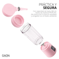 thumbnail image 2 of Procesadora Portátil Mini Vaso Licuadora Shaker Recargable Gaon Rosa, 2 of 5