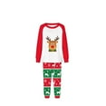 thumbnail image 3 of QIUOMBBP Christmas Pajamas Family Matching 2 Piece Sets Long Sleeve Funny Print Tops Trousers Xmas Sleepwear Red, 3 of 6