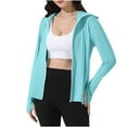 thumbnail image 4 of Kilaqueen Womens UPF 50+ Sun Protection Hoodie Shirt Lightweight Cooling Ice Silk Zip Up Athletic Jacket Ourdoor Hiking Long Sleeve Summer Fishing Shirts with Face Mask Thumb Holes, 4 of 8