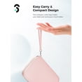 thumbnail image 4 of SOOMFON Electronic Organizer travel case,Waterproof Double Layers,Tech cord Storage for Cables, Chargers, iPad Mini 7.9 Inch - Grey- Pink, 4 of 7