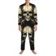 thumbnail image 3 of Balery Gothic Winged Skull Pijama para Hombre de Dos Piezas con Manga Larga, Conjunto de Dormir y Descanso Suave con Bolsillos-Medium, 3 of 7