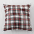 thumbnail image 1 of Dinheiro - Juego de 2 fundas de almohada a cuadros rojos, funda de almohada a cuadros de búfalo, funda de cojín de tartán para sofá, decoración del hogar, algodón, 1 of 5
