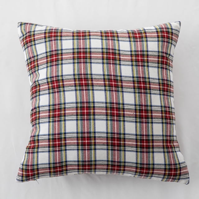 Dinheiro - Juego de 2 fundas de almohada a cuadros rojos, funda de almohada a cuadros de búfalo, funda de cojín de tartán para sofá, decoración del hogar, algodón