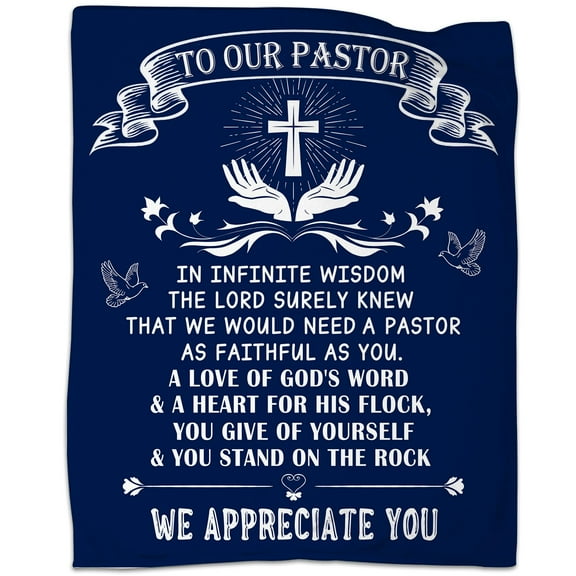 Pastor Appreciation Gifts Throw Blanket, Pastor Gifts for Men Women, Inspirational Christian Unique Pastor Gifts for Men, Religious Gift for Pastor Men Throw Blanket