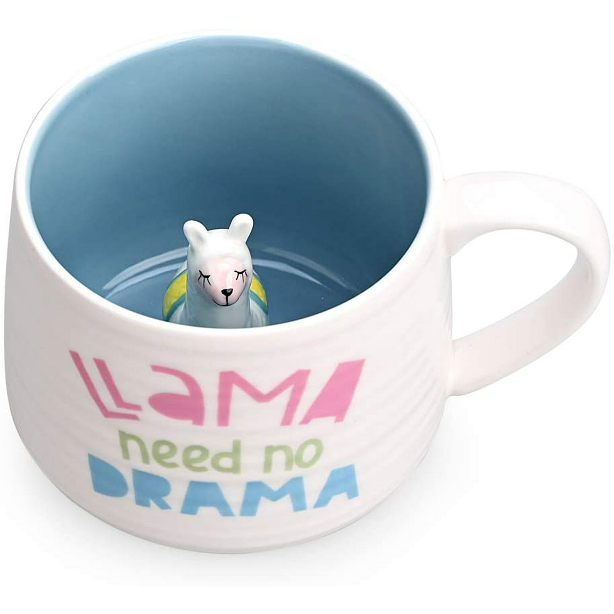 Ceramic Coffee Cup Funny Tea Cups Animal Inside with Lama Cartoon Handmade  Mug For Friends Roommates Family or Children 3D Cute Animal Coffee Cup  Surprise Gift Birthday Gift ( Oz LLAMA) (Llama) |