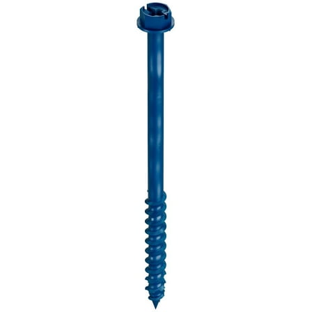Simpson Strong-Tie Titen Turbo TNT25400HC25 Screw Anchor, 1/4 in Dia, 4 in L, Carbon Steel, Zinc Plated