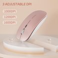 thumbnail image 2 of Ratón inalámbrico Uciefy Q5 Slim recargable en oro rosa, 2 of 8