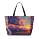 thumbnail image 2 of Disketp Dreamy Dandelion Sunset Bolsa de Playa de Gran Capacidad, Bolso Impermeable y a Prueba de Arena para Mujer, Ideal para Playa, Piscina y Natación, 2 of 7