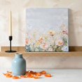 thumbnail image 3 of Garden Flower Canvas Wall Art for Living Room Bedroom Bathroom, Oilpainting Pink Yellow Blue Floral Canvas Art Wall Decor, Artwork for Walls Home Office Decor, 8"x8", 3 of 9