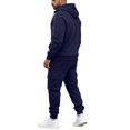 thumbnail image 6 of Men's Quarter Zip Cargo Tracksuit Two Piece Outfit Multi Pockets Hoodie and Jogger Pants Drawstring Casual Athletic Set 2XL, 6 of 7