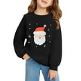 thumbnail image 5 of EnJoCho Kids Christmas Crewneck Sweatshirt - Retro Merry Xmas Long Sleeve Pullover with Bright Holiday Doodles for Boys & Girls, 5 of 6