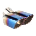 thumbnail image 1 of Universal Stainless Steel Car Square Exhaust Pipe Double Outlet Rear Muffler Tail Throat, 1 of 8