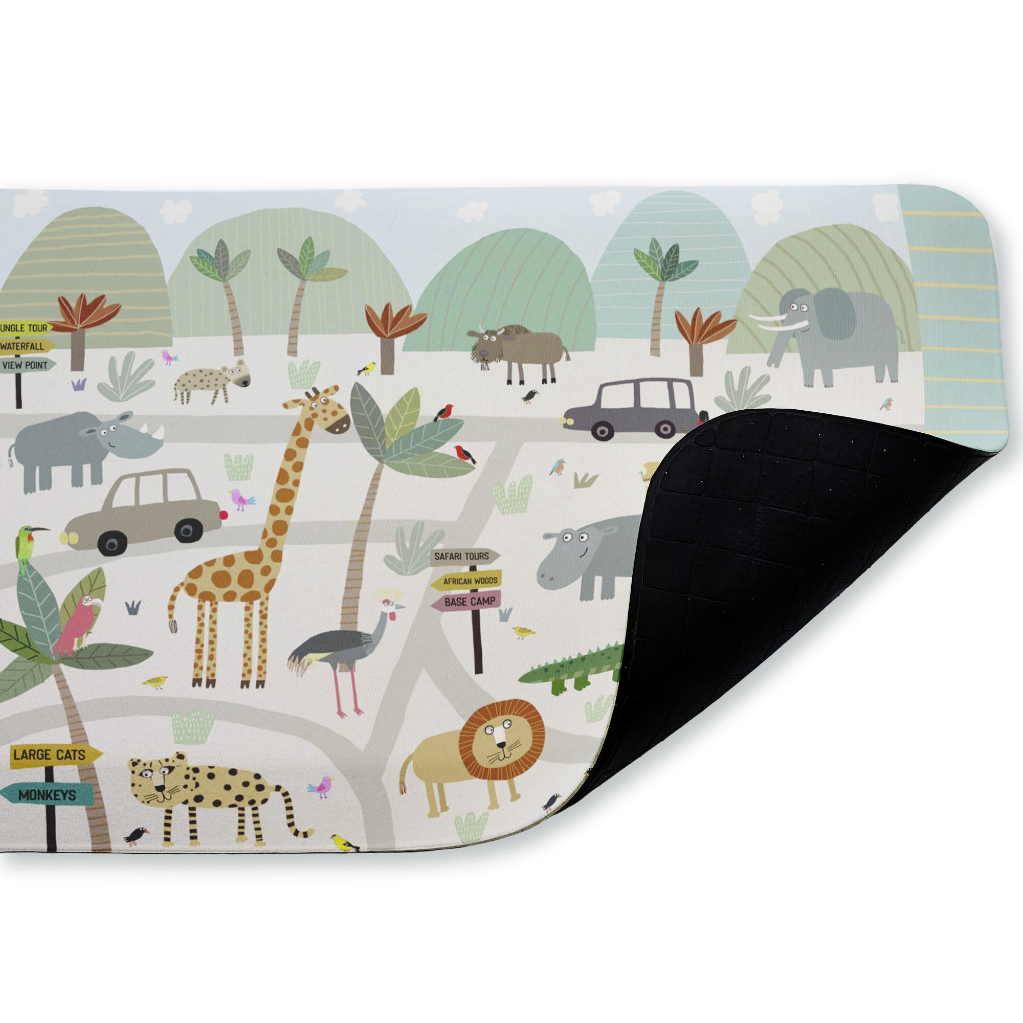 Stupell Industries Safari Journey Animals Printed Anti-Fatigue Floor Mat, design by Carla Daly