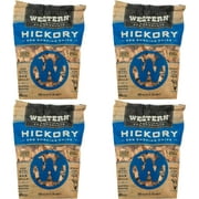 Western Premium BBQ 180 Cu In Hickory BBQ Grilling Smoking Wood Chips (4 Pack)