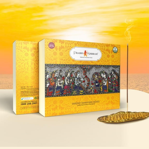 JPSR Prabhu Shriram Divine Shripad Ramyana Luxury Incense Stick Gift Box - Set of 10