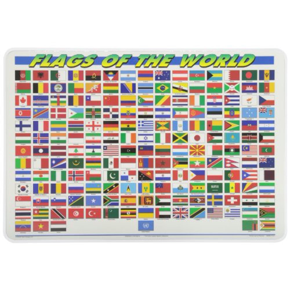 Painless Learning Flags of The World Placemat