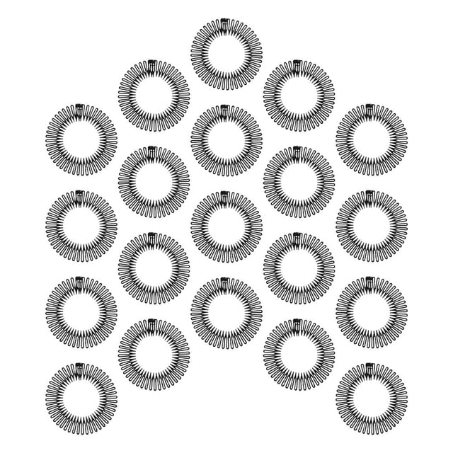 Homoyoyo 20Ud Elástica Para Con Peine Flexible Negro Invisible Para Uso Diario