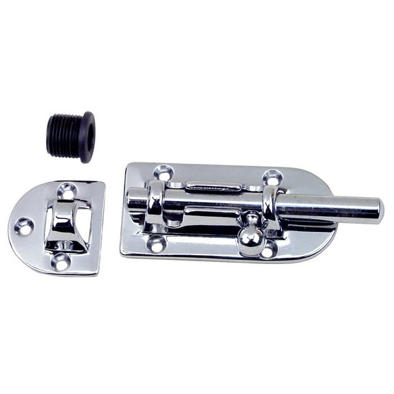 Perko 0947DP2CHR Chrome-Plated Bronze 3/8" Barrel Bolt - 4-5/16" x 1-7/16"