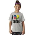thumbnail image 4 of I Love Someone with Autism Puzzle Crewneck T Shirts Boy Girl Teen Brisco Brands X, 4 of 5