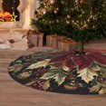 thumbnail image 6 of Christmas 36 Inch Christmas Tree Skirt Christmas Holly Flowers Wreath Bell Berries Carpet Mat Funny Party Soft Cover Mat Decor Supplies for Xmas Halloween Decorations Occasion Farmhouse, 6 of 6