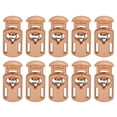 thumbnail image 1 of Unique Bargains 30Pack 5.5x3mm Cord Lock Plastic Single Hole Spring Toggle Stoppers, Coffee, 1 of 5