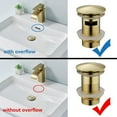 Brass P Trap with Bathroom Sink Stopper 11/4 Sink Drain Bottle Trap