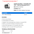 thumbnail image 2 of Auxiliary Fan Motor - Compatible with 1997 - 1998 Ford Mustang 3.8L V6, 2 of 2