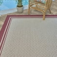 thumbnail image 5 of Gertmenian Paseo Soroa Modern Border Sand Red Outdoor Indoor Area Rug, 5x8, 5 of 9