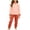 Orange, variant on Viluyesy Girls 2 Piece Outfit Mock Neck Print Top and Jogger Pants Long Sleeve Soft Comfortable Warm Cute Casual Loungewear Set Orange Size 5T