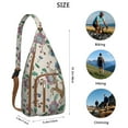 thumbnail image 3 of Vintage Deer Forest Sling Backpack – Nordic Minimalist Crossbody Bag for Hiking & Travel, 3 of 4