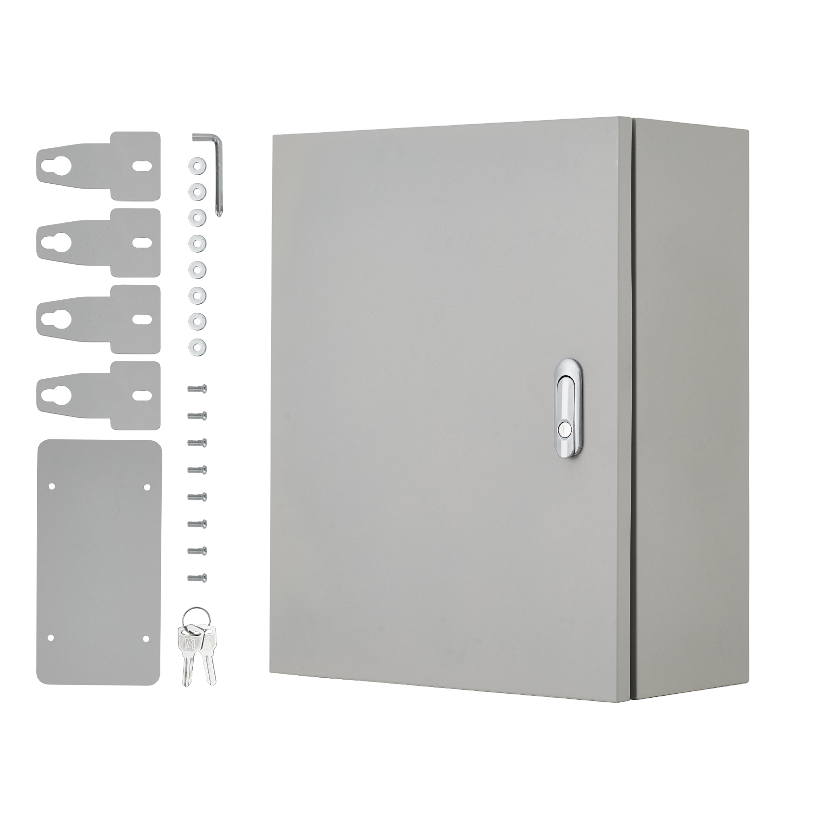 Accreate Stainless Steel Electrical Enclosure Box, NEMA 4X, IP67 Waterproof & Dustproof, Lockable Outdoor Junction Box with Mounting Plate & Keys for Indoor/Outdoor Use