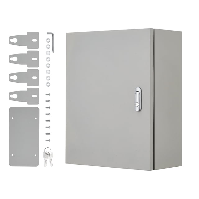 EDTara Stainless Steel Electrical Enclosure Box, Nema 4x, Ip67 Waterproof and Dustproof, Lockable Outdoor Junction Box With Mounting Plate and Keys for Secure Indoor/Outdoor Installations