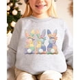 thumbnail image 3 of Ink Printed Image NOT a Quilt Patch - 3 Bunnies Easter Patchwork Pullover Gray Sweatshirt Youth Large, 3 of 8