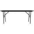 thumbnail image 3 of UrbanPro 18"W x 60"D Metal & Wood Folding Table in Black Granite, 3 of 6