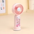 thumbnail image 4 of Portable Handheld Fan, Powerful+Durable+500mAh+ Quiet , Mini Table Fans with USB Rechargeable Battery Operated Cooling Accessories for Personal Use, Travel, 4 of 8