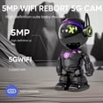 thumbnail image 2 of Cámara Inalámbrica WiFi de 5 MP, Cámara Robot de Seguridad para el Hogar, Audio Bidireccional de 360°, Seguimiento Inteligente, Monitor para Bebés., 2 of 5