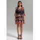 thumbnail image 2 of Vestido Bellabarnetten Riaba minivestido con cuello en V en capas, 2 of 3