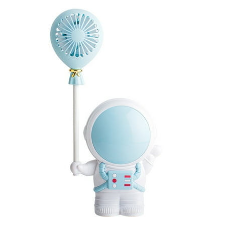 

YIMIAO Desk USB Fan with Sharpener Cute Spaceman Strong 2 Speeds Adjustable Multi-use Rechargeable Student Children Portable Cooling Fan Small Gift