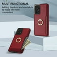 thumbnail image 2 of Allytech for Samsung Galaxy A53 5G Case with Ring Holder, Premium PU Leather Kickstand Shockproof Cards Holder Cash Pocket Wallet Case Cover for Samsung Galaxy A53 5G - Red, 2 of 7