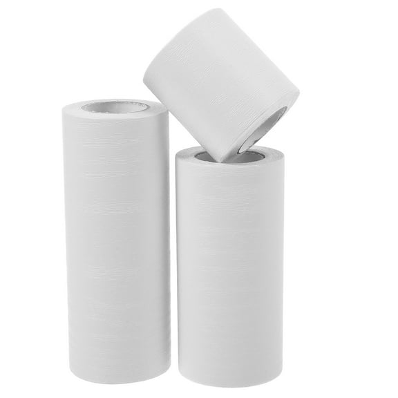 GAXIRE White Wood Grain Self-Adhesive Edging Trim for Skirting Boards, 3 Rolls, and Easy to Install