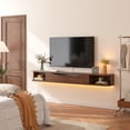 thumbnail image 5 of FloatiCasa 55 inch Floating TV Stand Wall Mounted TV Shelf for TVs up to 60" Wood Grain Entertainment Center(Walnut), 5 of 17