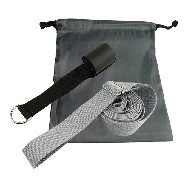 Puerta de Camilla para piernas Correa Danza Yoga Flexibilidad Estirar cinturón y bolsa de transporte - gris Baoblaze Correa elástica de la puerta