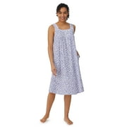 Aria Women's 100% Cotton Sleeveless 40" Nightgown, Sizes XS-5X
